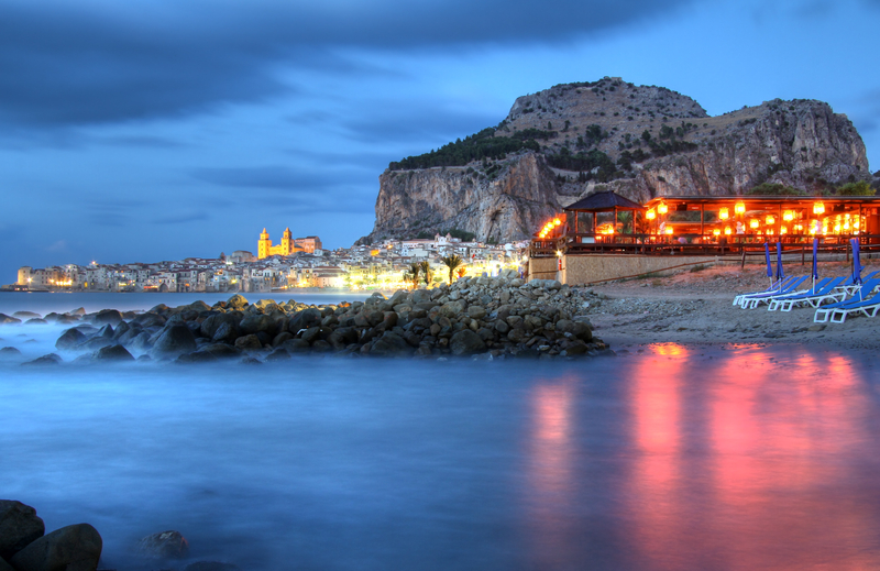 Cefalu at night